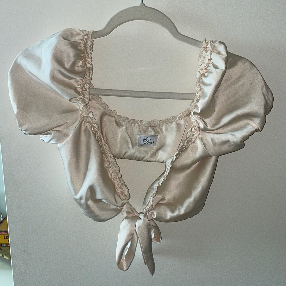 Oh Polly Satin Crop Top